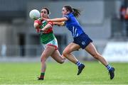 19 June 2022; Sherin El Massry of Mayo in action against Lauren McVeety of Cavan during the TG4 All-Ireland SFC Group A Round 2 match between Cavan and Mayo at Glennon Brothers Pearse Park in Longford. Photo by Ben McShane/Sportsfile