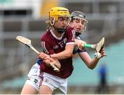 19 June 2022; Orin Burke of Galway in action against Paddy McCormack of Tipperary during the Electric Ireland GAA Hurling All-Ireland Minor Championship Semi-Final match between Tipperary and Galway at the LIT Gaelic Grounds in Limerick. Photo by Michael P Ryan/Sportsfile