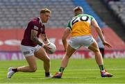 19 June 2022; Luke Loughlin of Westmeath in action against David Dempsey of Offaly during the Tailteann Cup Semi-Final match between Westmeath and Offaly at Croke Park in Dublin. Photo by Ray McManus/Sportsfile