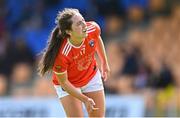 19 June 2022; Niamh Reel of Armagh watches her kick at a point go wide during the TG4 All-Ireland SFC Group B Round 2 match between Armagh and Meath at Glennon Brothers Pearse Park in Longford. Photo by Ben McShane/Sportsfile