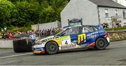 19 June 2022; Alastair Fisher and Gordon Noble in their VW Polo GTI R5 during day three of the Joule Donegal International Rally at Letterkenny in Donegal. Photo by Philip Fitzpatrick/Sportsfile