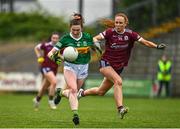 11 June 2022; Cáit Lynch of Kerry in action against Olivia Divilly of Galway during the TG4 All-Ireland Ladies Football Senior Championship Group C - Round 1 match between Kerry and Galway at St Brendan's Park in Birr, Offaly. Photo by Sam Barnes/Sportsfile