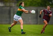 11 June 2022; Danielle O' Leary of Kerry in action against Lynsey Noone of Galway during the TG4 All-Ireland Ladies Football Senior Championship Group C - Round 1 match between Kerry and Galway at St Brendan's Park in Birr, Offaly. Photo by Sam Barnes/Sportsfile