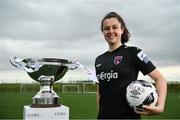 21 June 2022; Della Doherty of Wexford Youths WFC poses for a portrait at the 2022 Extra.ie FAI Men’s Cup and Evoke.ie FAI Women’s Cup – First Round Draw at FAI Headquarters in Abbotstown, Dublin. Photo by George Tewkesbury/Sportsfile
