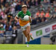 19 June 2022; Keith O'Neill of Offaly during the Tailteann Cup Semi-Final match between Westmeath and Offaly at Croke Park in Dublin. Photo by Ray McManus/Sportsfile