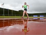 24 June 2022; Saoirse Kennedy of St Wolstans Celbridge competing in the Girls 3000M race walk during the Irish Life Health Tailteann School’s Inter-Provincial Games at Tullamore Harriers Stadium in Tullamore. Photo by David Fitzgerald/Sportsfile