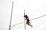 24 June 2022; Poppi Devereaux of PS na Trionoide Youghal competing in the Pole Vault during the Irish Life Health Tailteann School’s Inter-Provincial Games at Tullamore Harriers Stadium in Tullamore. Photo by David Fitzgerald/Sportsfile