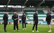 24 June 2022; Bohemians players before the SSE Airtricity League Premier Division match between Shamrock Rovers and Bohemians at Tallaght Stadium in Dublin. Photo by Ramsey Cardy/Sportsfile