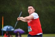24 June 2022; Liam Lynch of Ballinrobe CS competing in the Javelin during the Irish Life Health Tailteann School’s Inter-Provincial Games at Tullamore Harriers Stadium in Tullamore. Photo by David Fitzgerald/Sportsfile