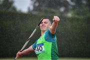 24 June 2022; Rory Taylor of Newbridge College competing in the Javelin during the Irish Life Health Tailteann School’s Inter-Provincial Games at Tullamore Harriers Stadium in Tullamore. Photo by David Fitzgerald/Sportsfile