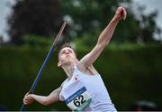 24 June 2022; Dean Keeper of St Columbas Stranorlar competing in the Javelin during the Irish Life Health Tailteann School’s Inter-Provincial Games at Tullamore Harriers Stadium in Tullamore. Photo by David Fitzgerald/Sportsfile