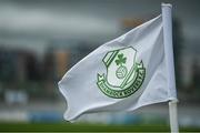 24 June 2022; A Shamrock Rovers corner flag blowing in the wind before the SSE Airtricity League Premier Division match between Shamrock Rovers and Bohemians at Tallaght Stadium in Dublin. Photo by George Tewkesbury/Sportsfile