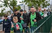 24 June 2022; Shamrock Rovers supporters arrive before the SSE Airtricity League Premier Division match between Shamrock Rovers and Bohemians at Tallaght Stadium in Dublin. Photo by Ramsey Cardy/Sportsfile