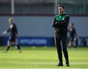 24 June 2022; Shamrock Rovers manager Stephen Bradley observing the warm up before the SSE Airtricity League Premier Division match between Shamrock Rovers and Bohemians at Tallaght Stadium in Dublin. Photo by George Tewkesbury/Sportsfile