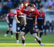 24 June 2022; Ali Coote of Bohemians reacts as he nearly scores his side's first goal during the SSE Airtricity League Premier Division match between Shamrock Rovers and Bohemians at Tallaght Stadium in Dublin. Photo by George Tewkesbury/Sportsfile