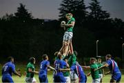24 June 2022; Charlie Irvine of Ireland gets the ball in a line out during the Six Nations U20 summer series match between Ireland and France at Payanini Centre in Verona, Italy. Photo by Roberto Bregani/Sportsfile