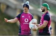 25 June 2022; Jonathan Sexton, left, and Robbie Henshaw during Ireland rugby squad training at North Harbour Stadium in Auckland, New Zealand. Photo by Brendan Moran/Sportsfile