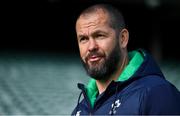 25 June 2022; Head coach Andy Farrell speaks to the media after Ireland rugby squad training at North Harbour Stadium in Auckland, New Zealand. Photo by Brendan Moran/Sportsfile