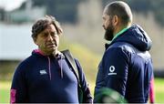 25 June 2022; IRFU performance director David Nucifora, left, with head coach Andy Farrell during Ireland rugby squad training at North Harbour Stadium in Auckland, New Zealand. Photo by Brendan Moran/Sportsfile
