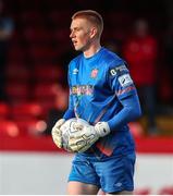 24 June 2022; Dundalk goalkeeper Nathan Shepperd during the SSE Airtricity League Premier Division match between Shelbourne and Dundalk at Tolka Park in Dublin. Photo by Michael P Ryan/Sportsfile