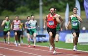25 June 2022; John Fitzsimons of Kildare AC, Kildare, on his way to winning the men's 800m during day one of the Irish Life Health National Senior Track and Field Championships 2022 at Morton Stadium in Dublin. Photo by Ramsey Cardy/Sportsfile