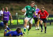 24 June 2022; Aitzol King of Ireland goes over Malhoi Suta of France  during the Six Nations U20 summer series match between Ireland and France at Payanini Centre in Verona, Italy. Photo by Roberto Bregani/Sportsfile