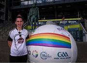 25 June 2022; Niamh Hegarty at the GAA, LGFA, Camogie, GPA- Walk with us with PRIDE activity at Croke Park in Dublin. Photo by Ray McManus/Sportsfile
