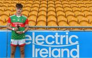 25 June 2022; Ronan Clarke of Mayo receives the Electric Ireland Best & Fairest Award after the Electric Ireland GAA All-Ireland Football Minor Championship Semi-Final match between Mayo and Kerry at O'Connor Park in Tullamore, Offaly. Photo by George Tewkesbury/Sportsfile