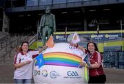 25 June 2022; Anne Marie Ballantine and Ger McDevitt at the GAA, LGFA, Camogie, GPA- Walk with us with PRIDE activity at Croke Park in Dublin. Photo by Ray McManus/Sportsfile