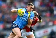 25 June 2022; Cormac Costello of Dublin in action against Paul Ring of Cork during the GAA Football All-Ireland Senior Championship Quarter-Final match between Dublin and Cork at Croke Park, Dublin. Photo by David Fitzgerald/Sportsfile