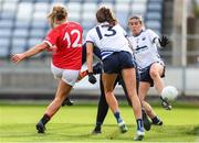 25 June 2022; Libby Coppinger of Cork shoots to score her side's second goal during the TG4 All-Ireland SFC Group D Round 3 fixture between Cork and Waterford at MW Hire O’Moore Park in Portlaoise, Co. Laois. Photo by Michael P Ryan/Sportsfile