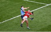 25 June 2022; Brian Hurley of Cork in action against Lee Gannon of Dublin during the GAA Football All-Ireland Senior Championship Quarter-Final match between Dublin and Cork at Croke Park, Dublin. Photo by Daire Brennan/Sportsfile