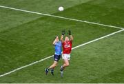 25 June 2022; Brian Hurley of Cork in action against Lee Gannon of Dublin during the GAA Football All-Ireland Senior Championship Quarter-Final match between Dublin and Cork at Croke Park, Dublin. Photo by Daire Brennan/Sportsfile