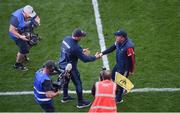 25 June 2022; Dublin manager Dessie Farrell shakes hands with Cork manager John Cleary after the GAA Football All-Ireland Senior Championship Quarter-Final match between Dublin and Cork at Croke Park, Dublin. Photo by Daire Brennan/Sportsfile