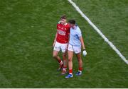 25 June 2022; Brian Hayes of Cork consoles team-mate Ian Maguire after the GAA Football All-Ireland Senior Championship Quarter-Final match between Dublin and Cork at Croke Park, Dublin. Photo by Daire Brennan/Sportsfile