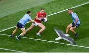 25 June 2022; Brian Hurley of Cork in action against Eoin Murchan of Dublin during the GAA Football All-Ireland Senior Championship Quarter-Final match between Dublin and Cork at Croke Park, Dublin. Photo by Daire Brennan/Sportsfile