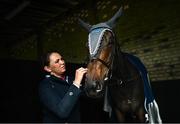 26 June 2022; Laura O'Rourke tends to 'Supa Sundae' former racehorse and now used for RTÉ during day three of the Dubai Duty Free Irish Derby Festival at The Curragh Racecourse in Kildare. Photo by David Fitzgerald/Sportsfile