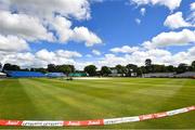 26 June 2022; A general view before the LevelUp11 First Men's T20 International match between Ireland and India at Malahide Cricket Club in Dublin. Photo by Ramsey Cardy/Sportsfile