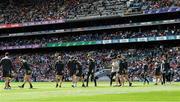 26 June 2022; Kerry players walk the pitch during half time in the first match ahead of the GAA Football All-Ireland Senior Championship Quarter-Final match between Kerry and Mayo at Croke Park, Dublin. Photo by Ray McManus/Sportsfile