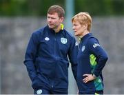 26 June 2022; Manager Vera Pauw and assistant manager Tom Elms during Republic of Ireland women training session at David Abashidze Stadium in Tbilisi, Georgia. Photo by Stephen McCarthy/Sportsfile