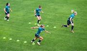 26 June 2022; Jamie Finn and Diane Caldwell, right, during Republic of Ireland women training session at David Abashidze Stadium in Tbilisi, Georgia. Photo by Stephen McCarthy/Sportsfile