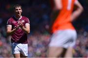 26 June 2022; Matthew Tierney of Galway celebrates a free for his side during the GAA Football All-Ireland Senior Championship Quarter-Final match between Armagh and Galway at Croke Park, Dublin. Photo by Piaras Ó Mídheach/Sportsfile