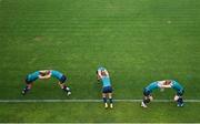 26 June 2022; Players stretch during Republic of Ireland women training session at David Abashidze Stadium in Tbilisi, Georgia. Photo by Stephen McCarthy/Sportsfile