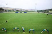 26 June 2022; Players stretch during Republic of Ireland women training session at David Abashidze Stadium in Tbilisi, Georgia. Photo by Stephen McCarthy/Sportsfile