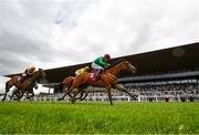 26 June 2022; La Petite Coco, with Billy Lee up, on their way to winning the Alwasmiyah Pretty Polly Stakes during day three of the Dubai Duty Free Irish Derby Festival at The Curragh Racecourse in Kildare. Photo by David Fitzgerald/Sportsfile