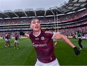 26 June 2022; Matthew Tierney of Galway celebrates after scoring the winning penalty in the penalty shoot-out of the GAA Football All-Ireland Senior Championship Quarter-Final match between Armagh and Galway at Croke Park, Dublin. Photo by Piaras Ó Mídheach/Sportsfile