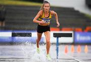 26 June 2022; Michelle Finn of Leevale AC, Cork, competing in the women's 3000m steeplechase  during day two of the Irish Life Health National Senior Track and Field Championships 2022 at Morton Stadium in Dublin. Photo by George Tewkesbury/Sportsfile