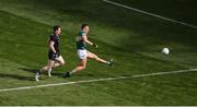 26 June 2022; David Clifford of Kerry scores his side's first goal during the GAA Football All-Ireland Senior Championship Quarter-Final match between Kerry and Mayo at Croke Park, Dublin. Photo by Daire Brennan/Sportsfile