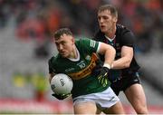 26 June 2022; Dara Moynihan of Kerry in action against Eoghan McLaughlin of Mayo during the GAA Football All-Ireland Senior Championship Quarter-Final match between Kerry and Mayo at Croke Park, Dublin. Photo by Ray McManus/Sportsfile