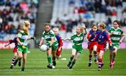 25 June 2022; Action from the Allianz Cumann na mBunscol Half Time Game between Round Tower GAA and Dunboyne GAA at the GAA Football All-Ireland Senior Championship Quarter-Final match between Dublin and Cork at Croke Park, Dublin. Photo by David Fitzgerald/Sportsfile